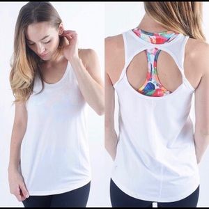 Zyia White Twist Tank